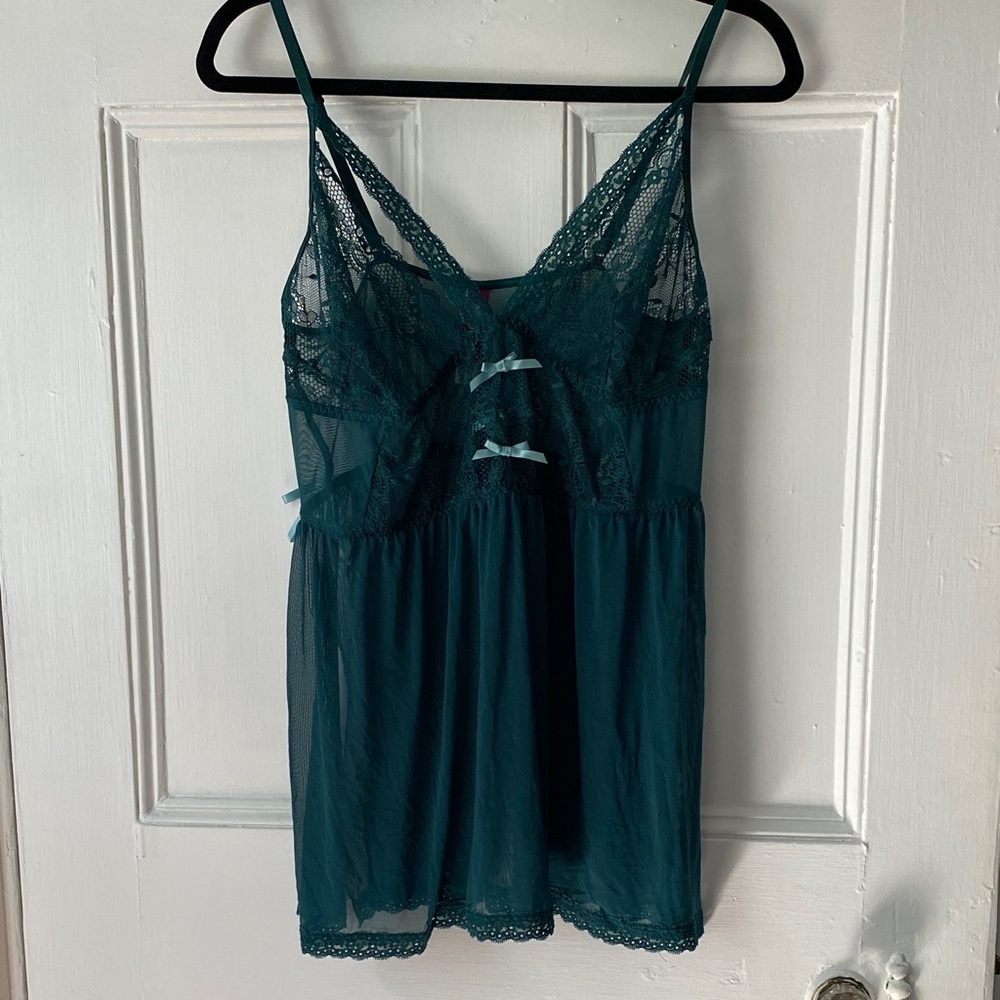 NWOT Adore Me Monalisa Unlined women’s size x-large dark green babydoll dress